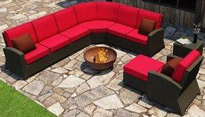 Cabo Wicker Sectional Sofa Set- 7 Piece