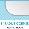 corner 1" radius