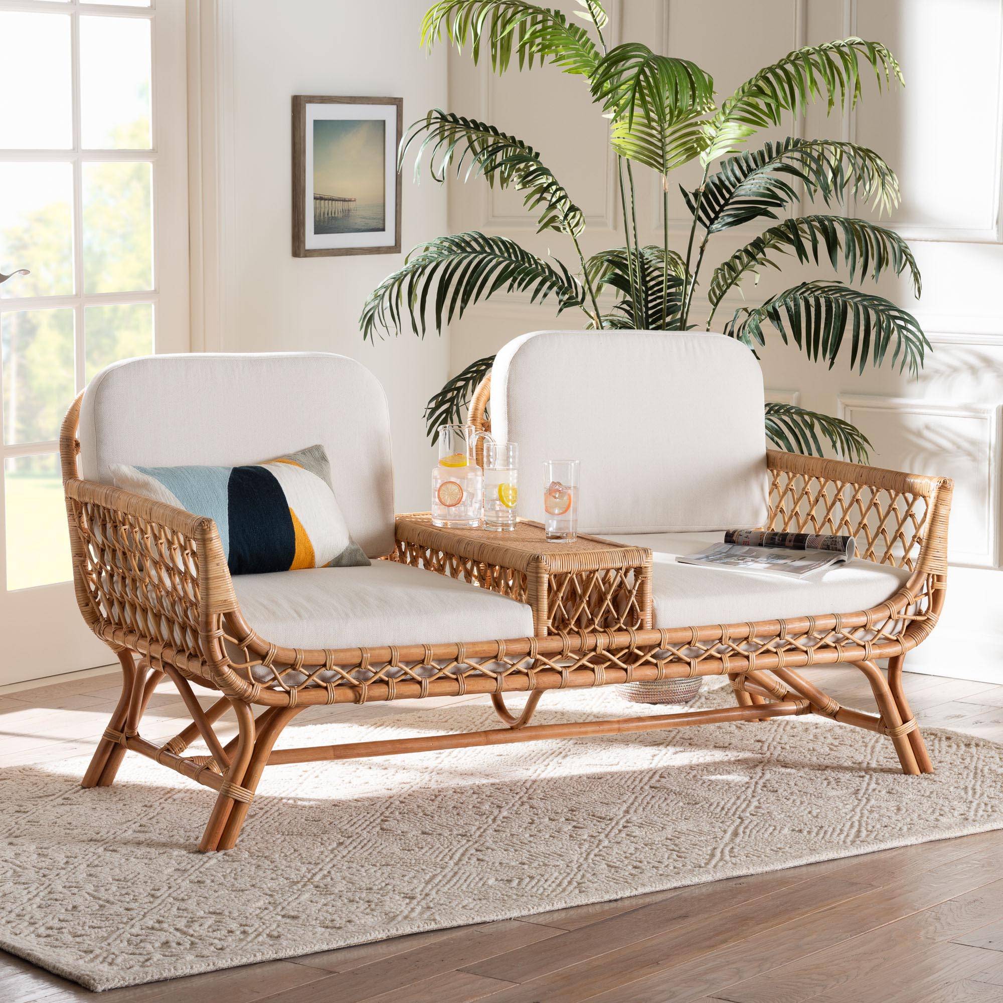 Rattan twin seat sale