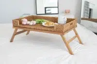 wicker bed tray