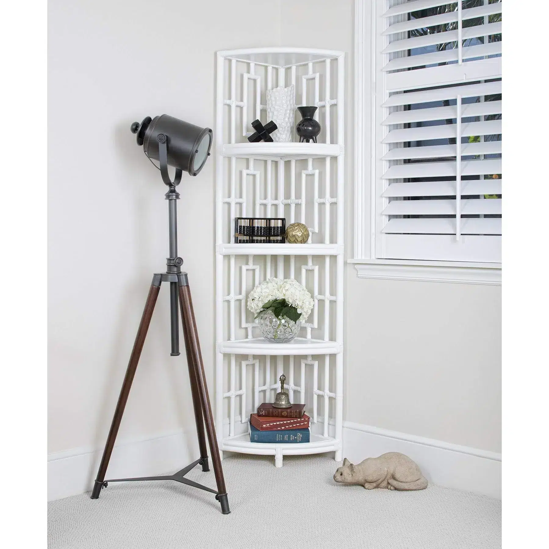 trinity custom corner etagere