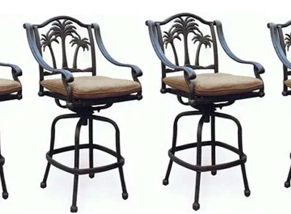 PALM TREE BARSTOOLS SET OF 4