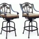 PALM TREE BARSTOOLS SET OF 4