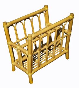 rattan magazine stand