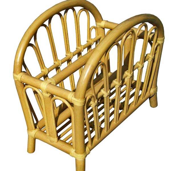 Wicker Fair Rounded Rattan Magazine Stand