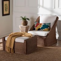 Derris chaair and footstool set