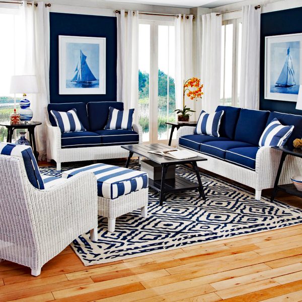 GIBRALTAR RATTAN LIVING ROOM SET