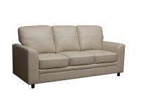 Primo Taupe Leather Sleeper Sofa