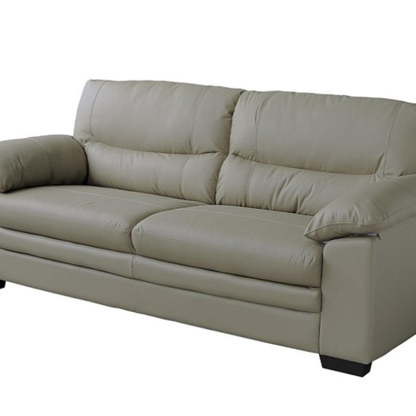 S720 GREY LEATHER SOFA