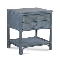 Summer Retreat Nightstand – Customizable Wicker and Rattan 2 Drawer Nightstand for Coastal Bedrooms