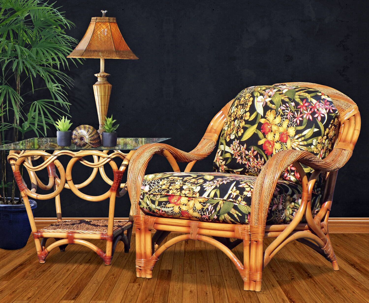 caneel bay rattan arm chair