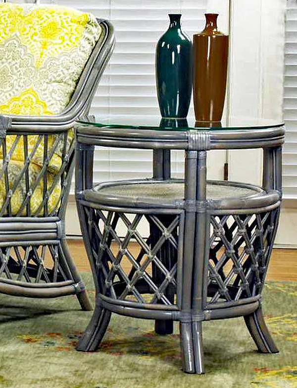 nadine rattan end table in willow