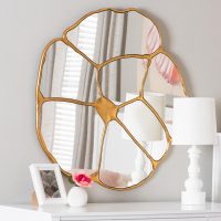 Goldleaf Flower Mirror