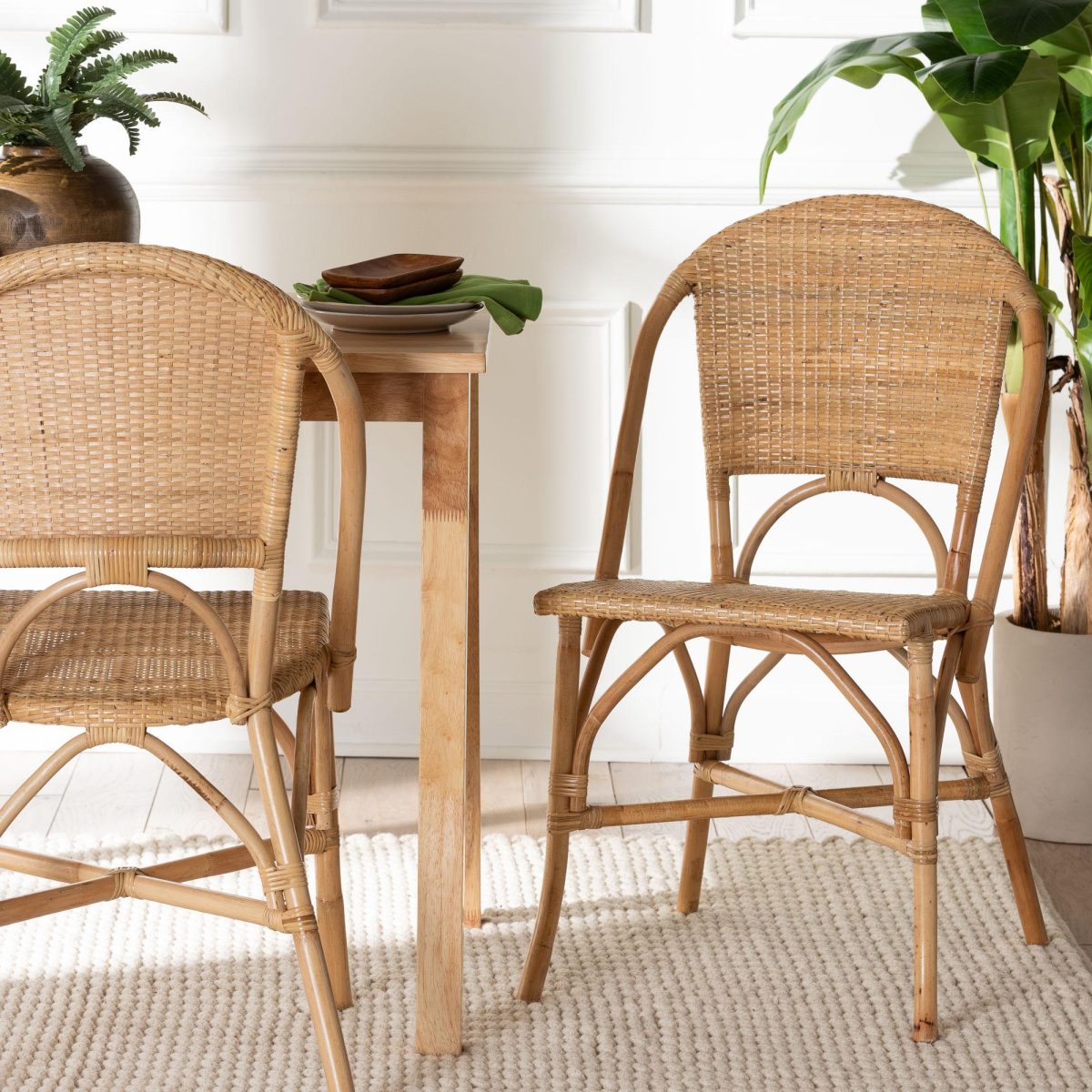 Malaya Cane dining chairs