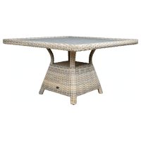 Islamorada Outdoor 51" Dining Table – UV Wicker & Aluminum Frame
