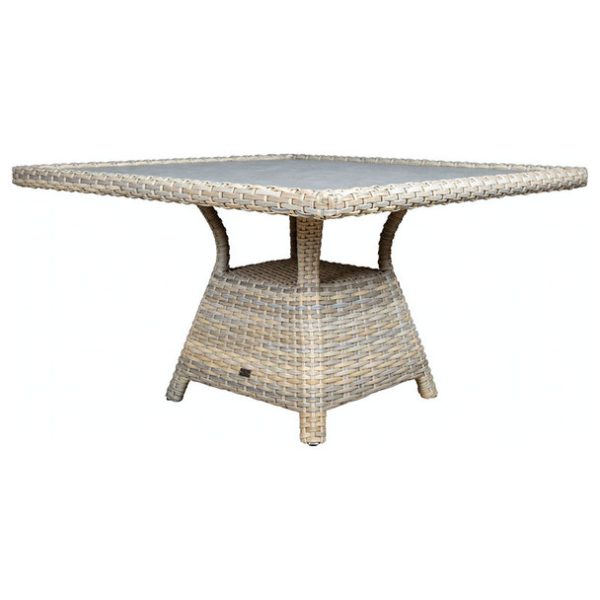 Islamorada Outdoor 51" Dining Table – UV Wicker & Aluminum Frame