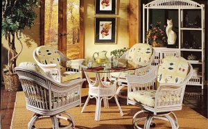 BERMUDA CASTER DINING SET BY SOUTH SEA RATTAN