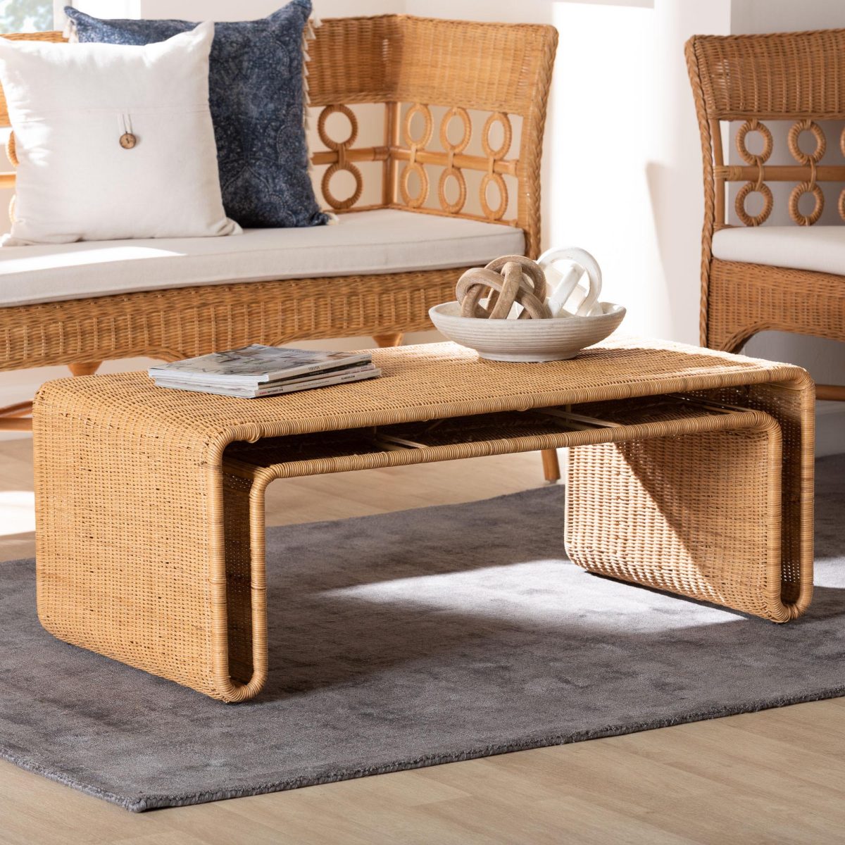 nevada rattan coffee table