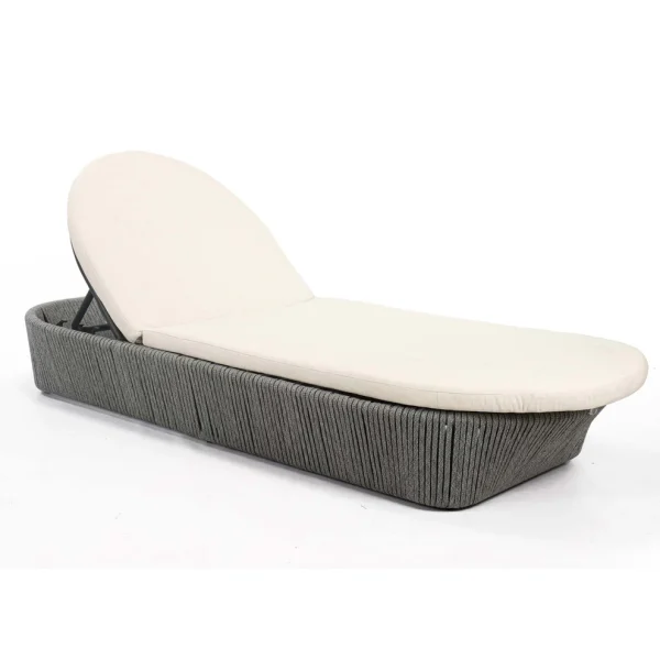 Boston Outdoor Chaise Lounger with Sunbrella Cushion Model 24163-LGFRD-CUSH by Skyline Design