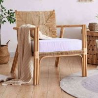 Panama Jack Montego Armchair in Natural Rope with Beige Cushion