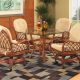 gRAND iSLE cASTER DINING SET BY CLASSIC RATTAN